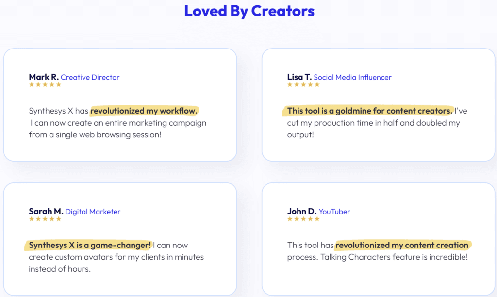 Synthesys eXtended Testimonials