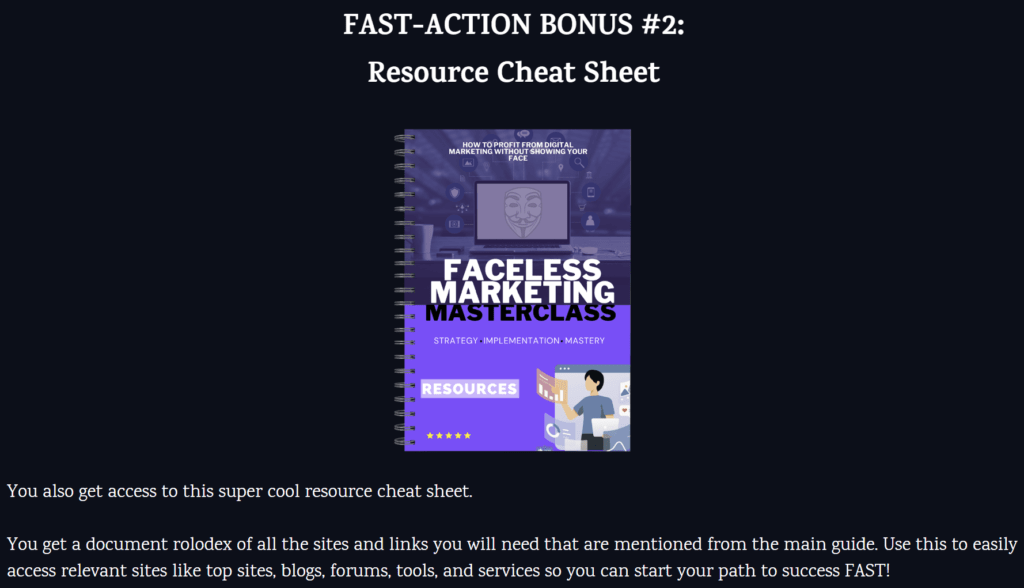 Faceless Marketing With AI Bonus 2