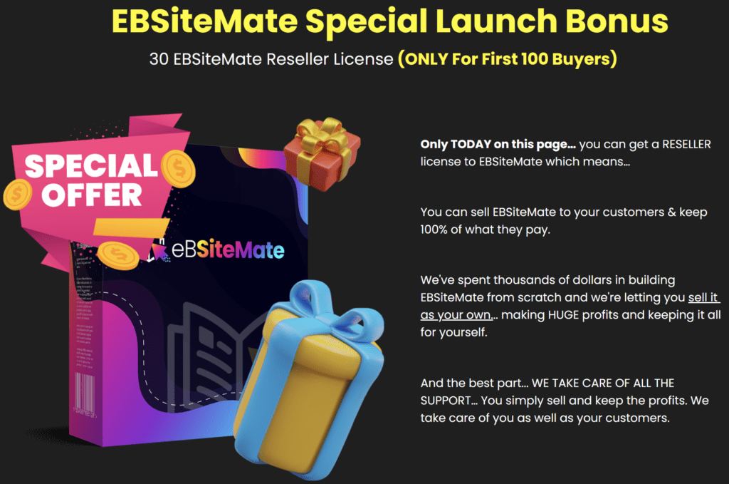 eBSiteMate Bonus