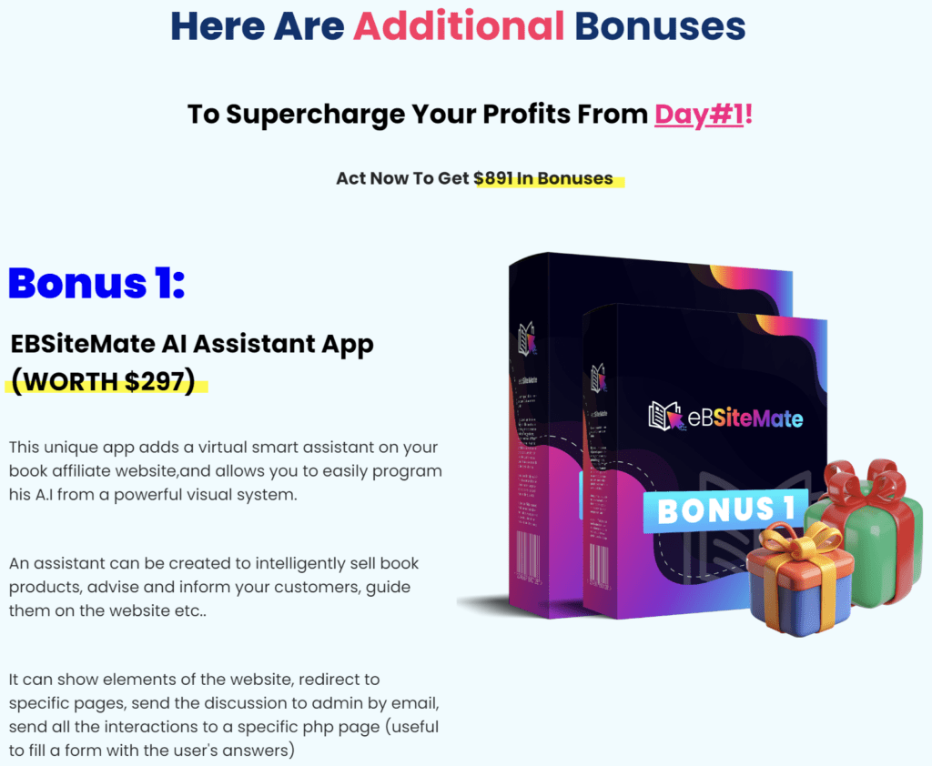 eBSiteMate Bonus 1