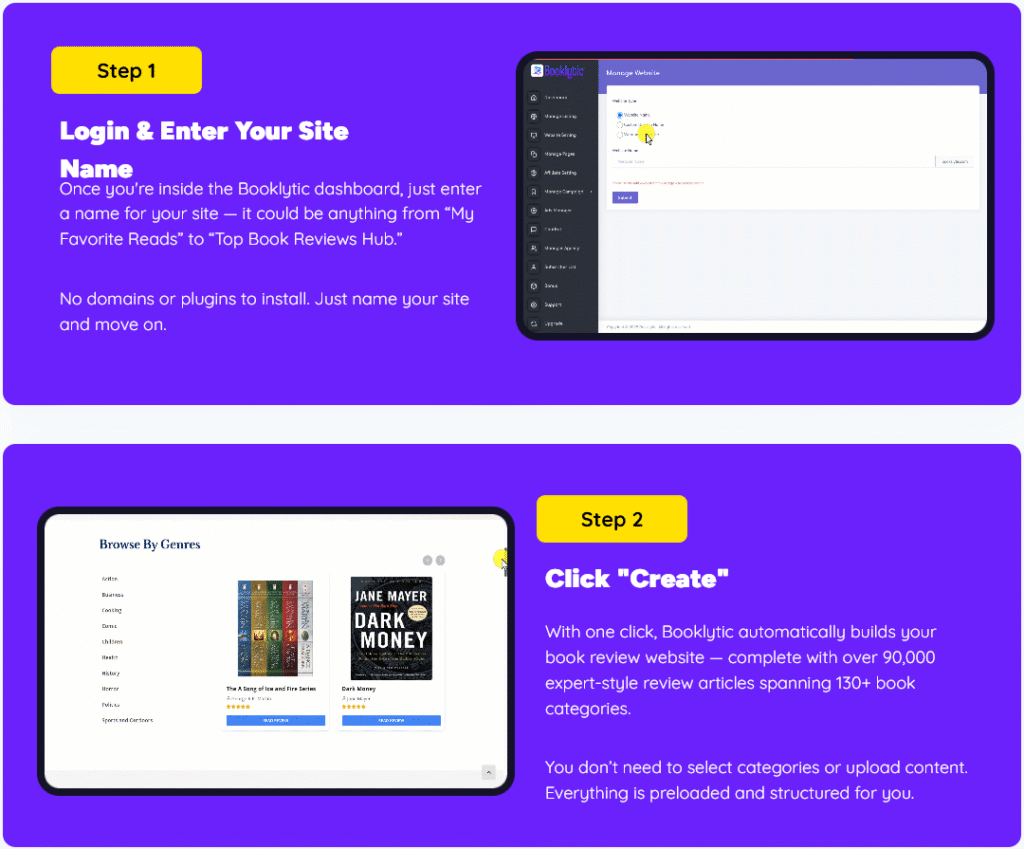 Booklytic Step 1-2