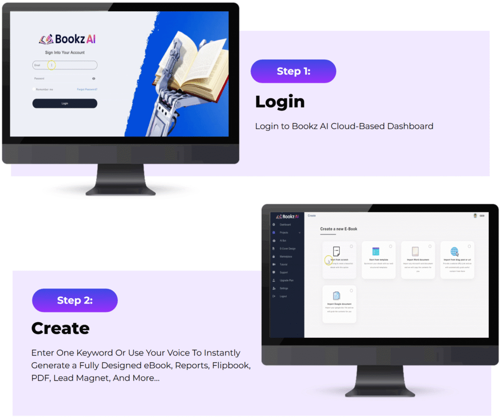 Bookz AI Step 1-2