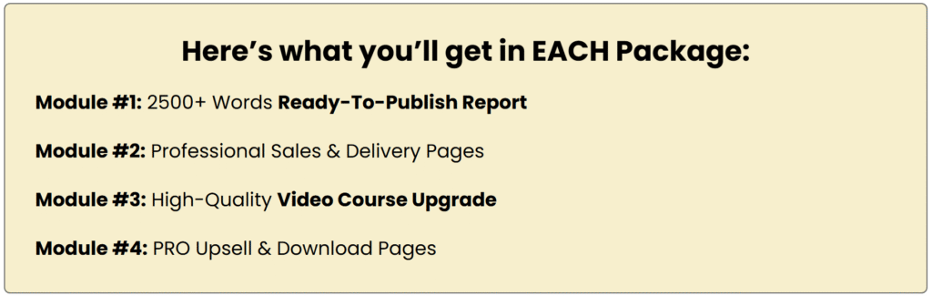 Profit Tactics Playbook Modules
