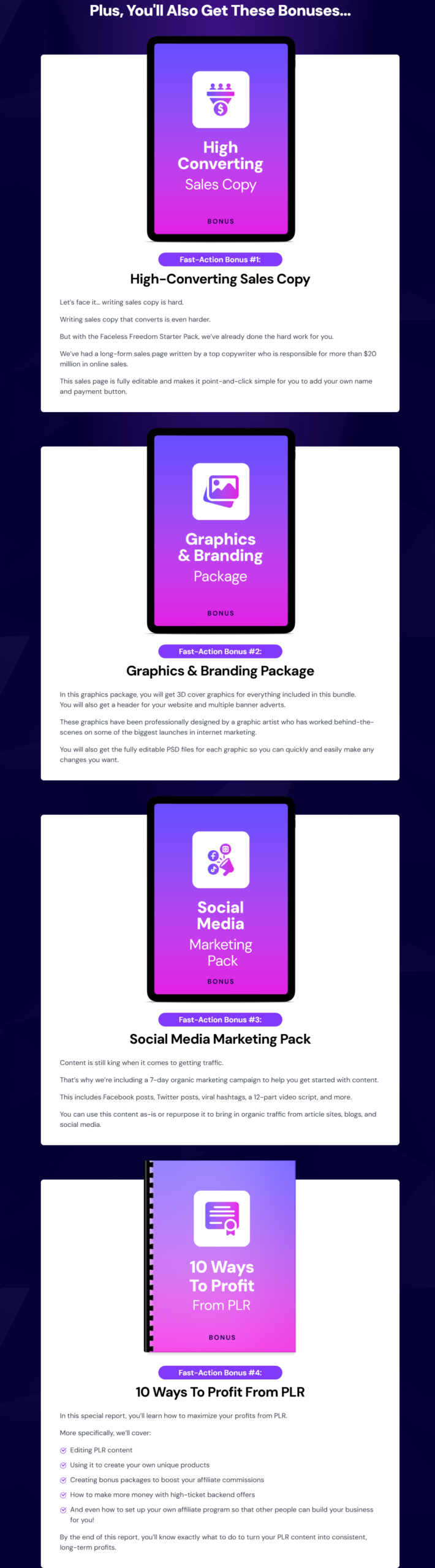 Faceless Freedom Starter Pack Bonus