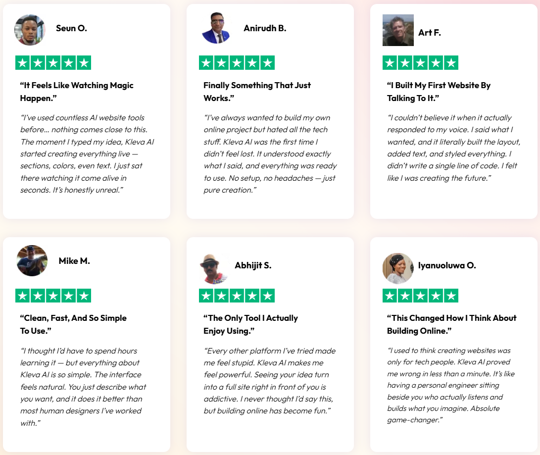 Kleva AI Testimonials