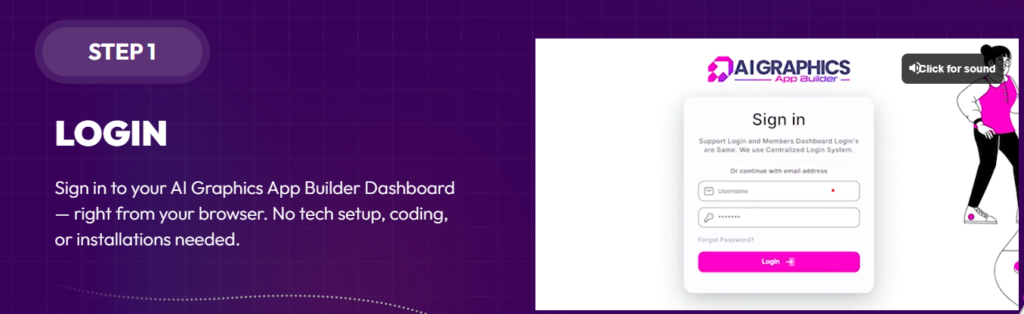AI Graphics App Builder Step 1
