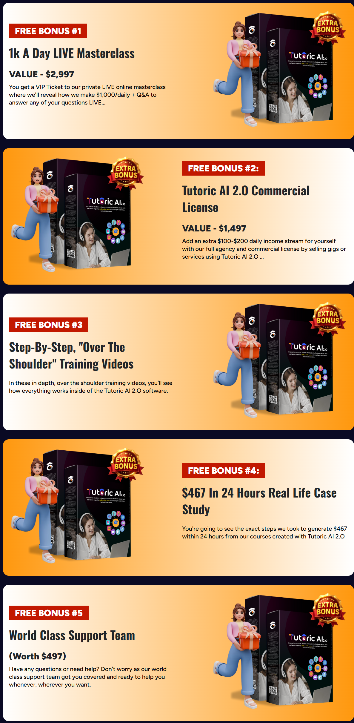 Tutoric AI 2.0 Bonuses