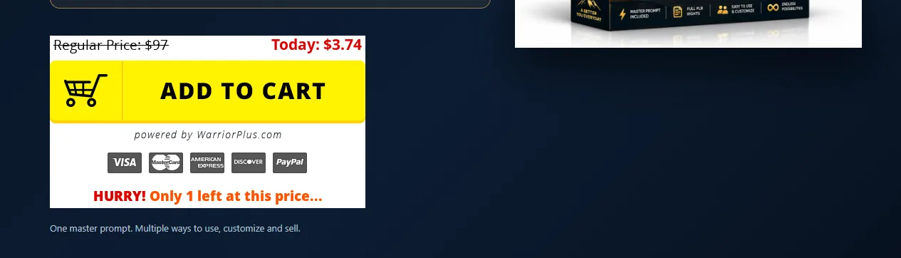 AI Life Coach PLR product on the vendor's sales page