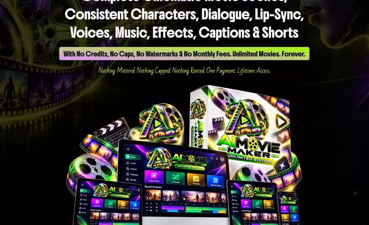 Frame from the AiMovie Maker walkthrough video