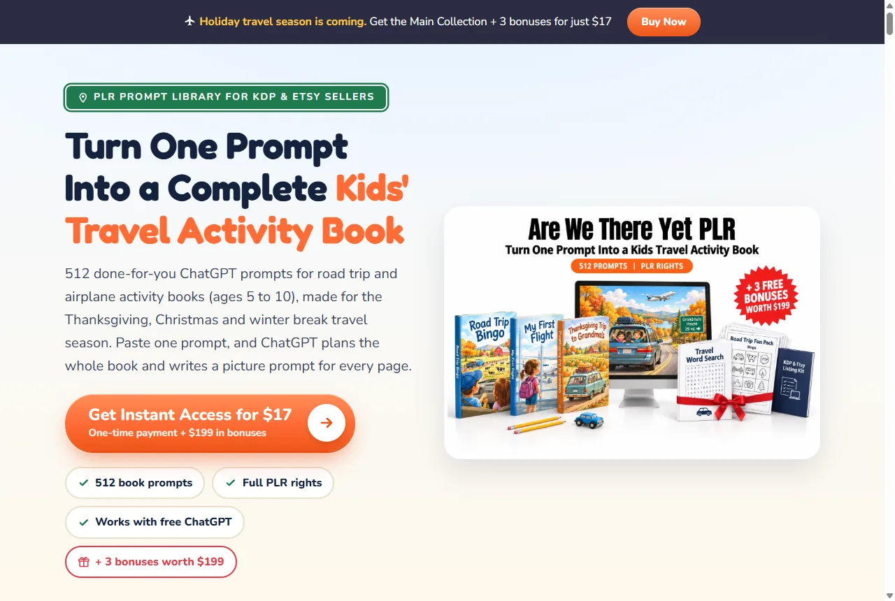Are We There Yet PLR sales page screenshot