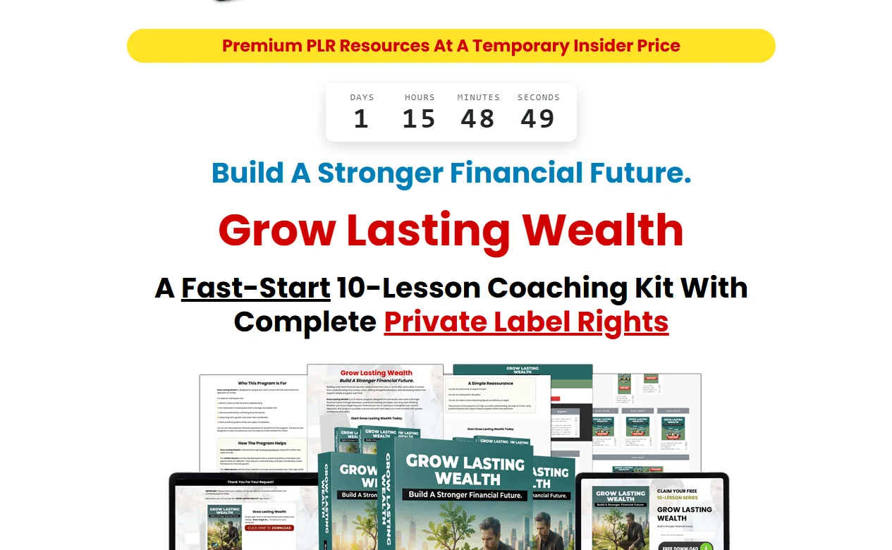 What is included in Grow Lasting Wealth