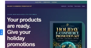 Holiday E-commerce Promotion Kit sales page