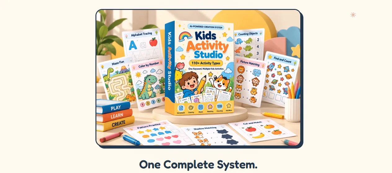 Kids Activity Studio product on the vendor's sales page