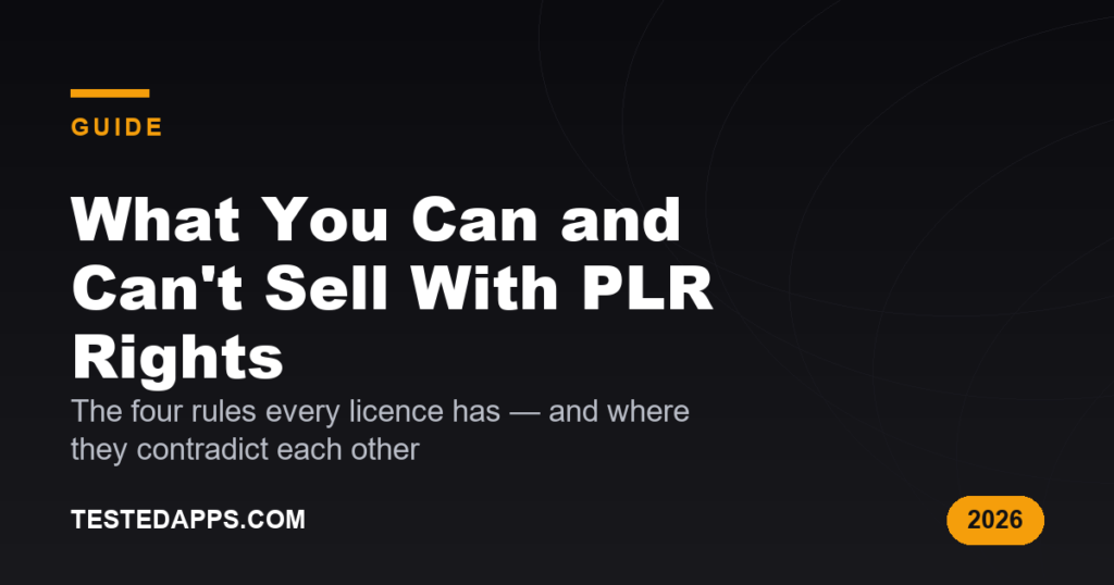 What you can and can't sell with PLR rights